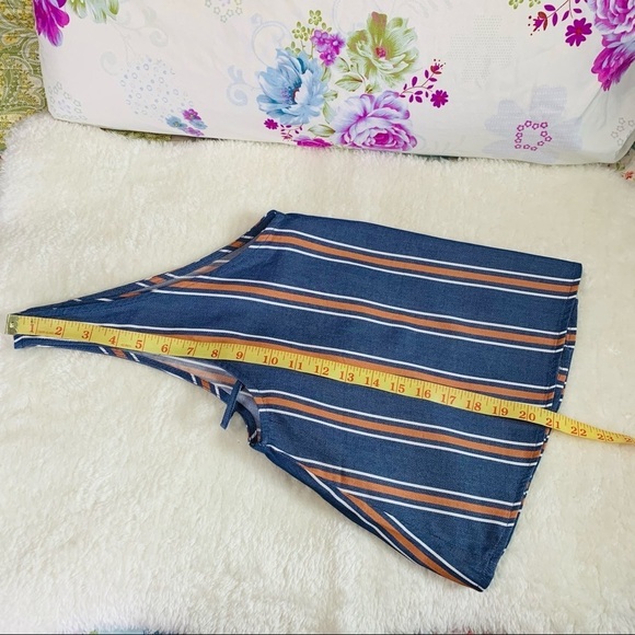 Salt Water Luxe Indigo Stripped Summer Women Top Size Small - Picture 8 of 15